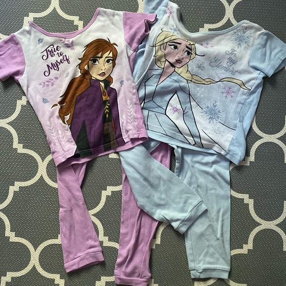 Disney Frozen II Girls 100% Cotton Pajama Sets - 2 Pack - Size 6 - Picture 1 of 5